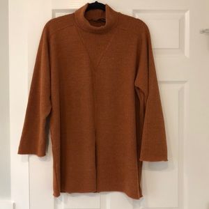 Zara Sweater with Front Slit, Rust, Size S